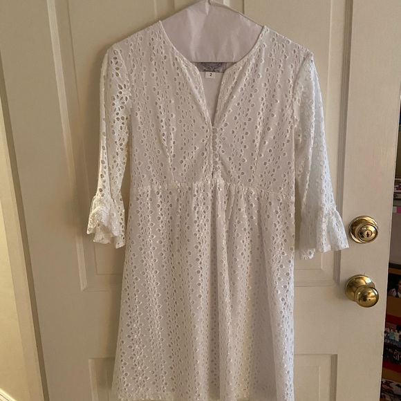 Pearl Couture White Eyelet Dress - Picture 2 of 4